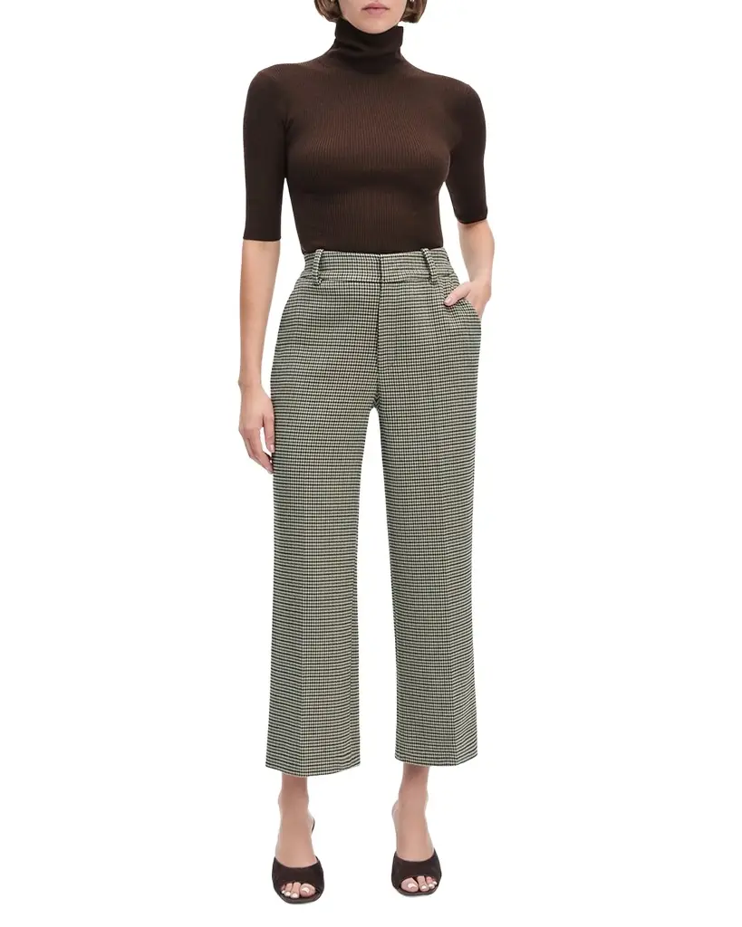 Favorite Daughter Fiona Houndstooth Cropped Pants | Image 1 Favorite Daughter Fiona Houndstooth Cropped Pants | Image 1