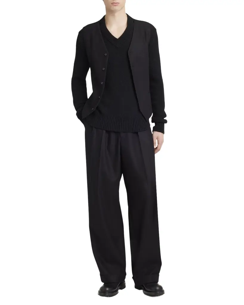 Dolce & Gabbana Men 's V-Neck Knit Cardigan with Vest | Image 1 Dolce & Gabbana Men 's V-Neck Knit Cardigan with Vest | Image 1
