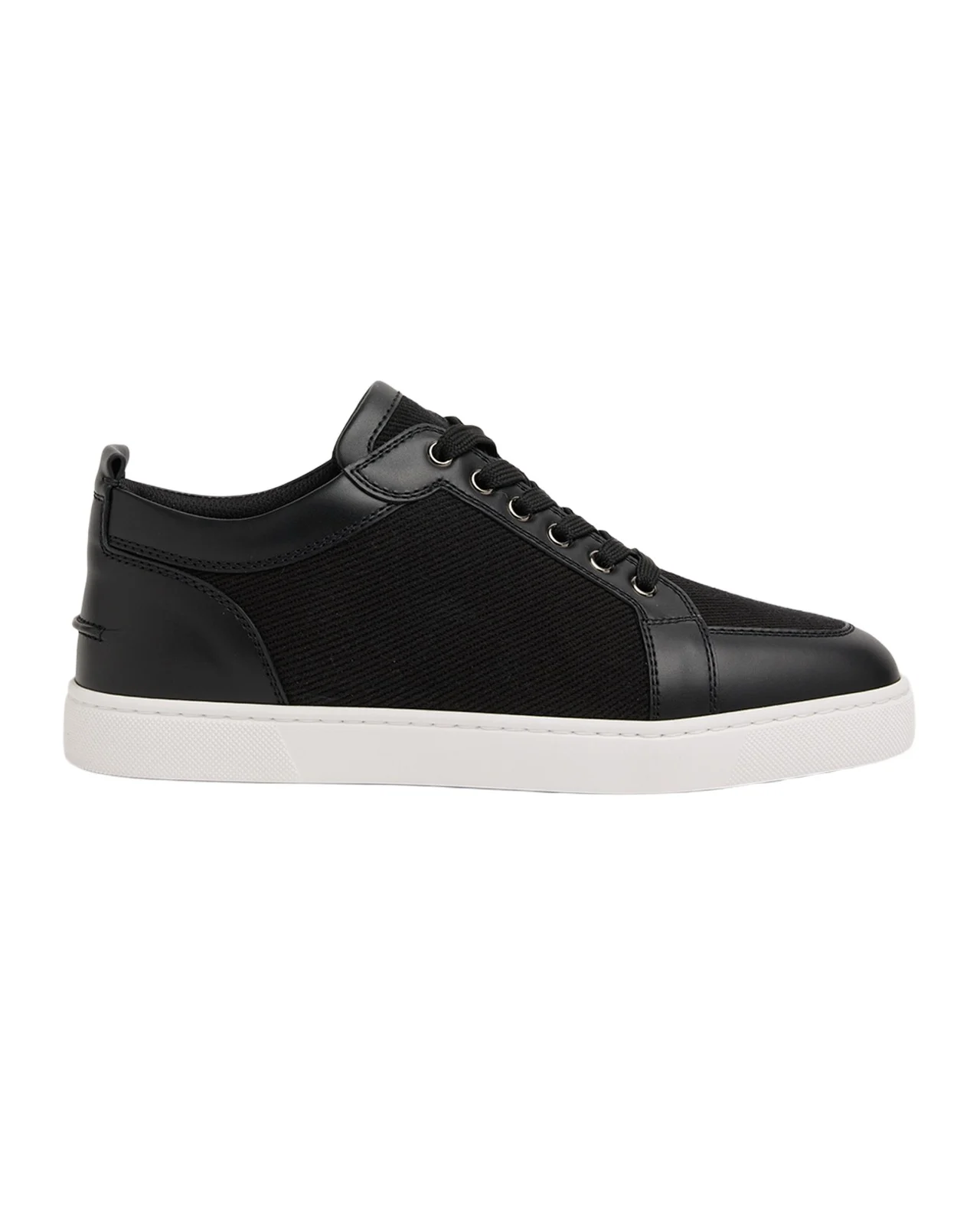 Christian Louboutin Men's Rantulow Leather and Twill Low-Top Sneakers