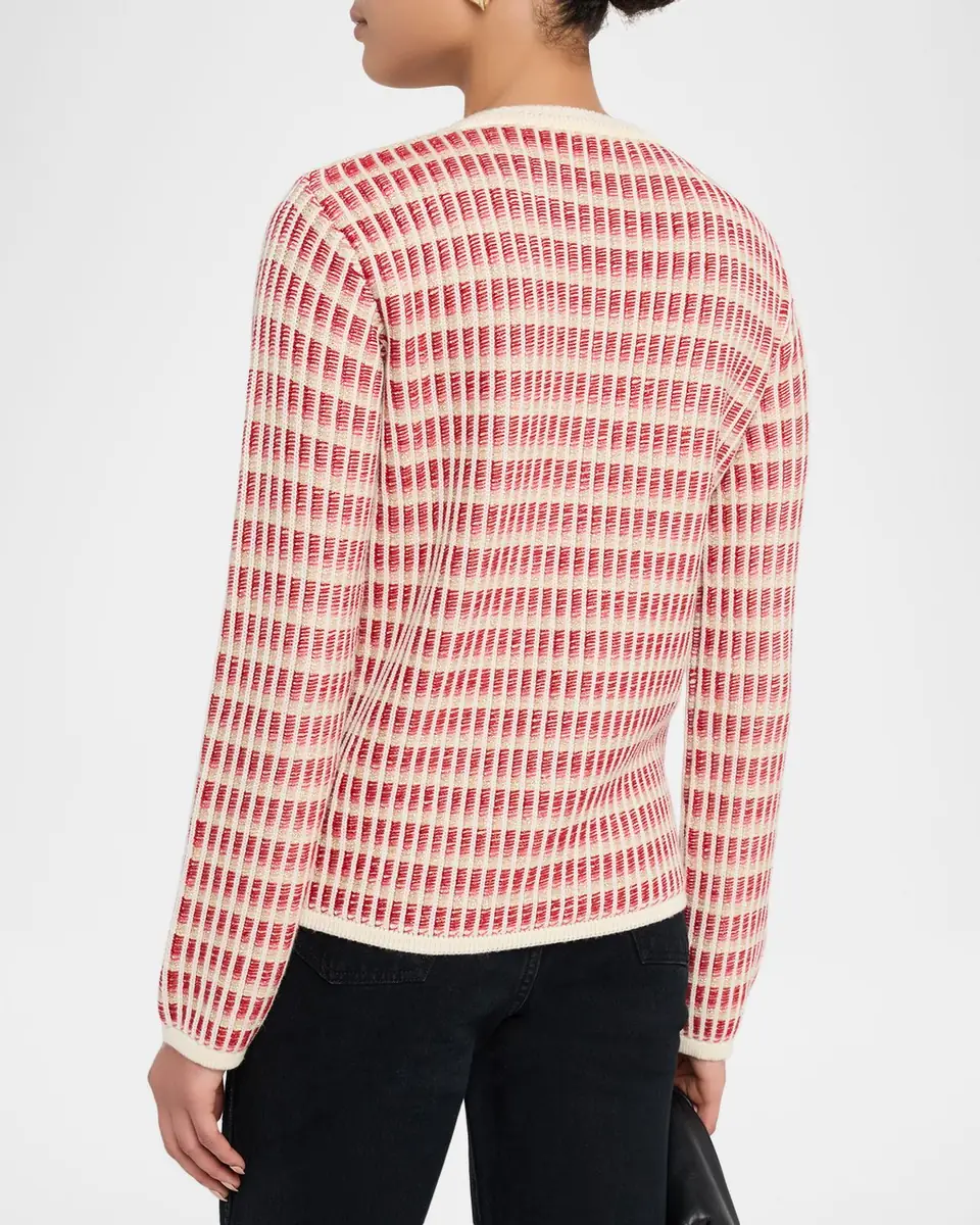 Ramy Brook Ivy Metallic Striped Wool-Blend Cardigan | Thumbnail 3 Ramy Brook Ivy Metallic Striped Wool-Blend Cardigan | Thumbnail 3