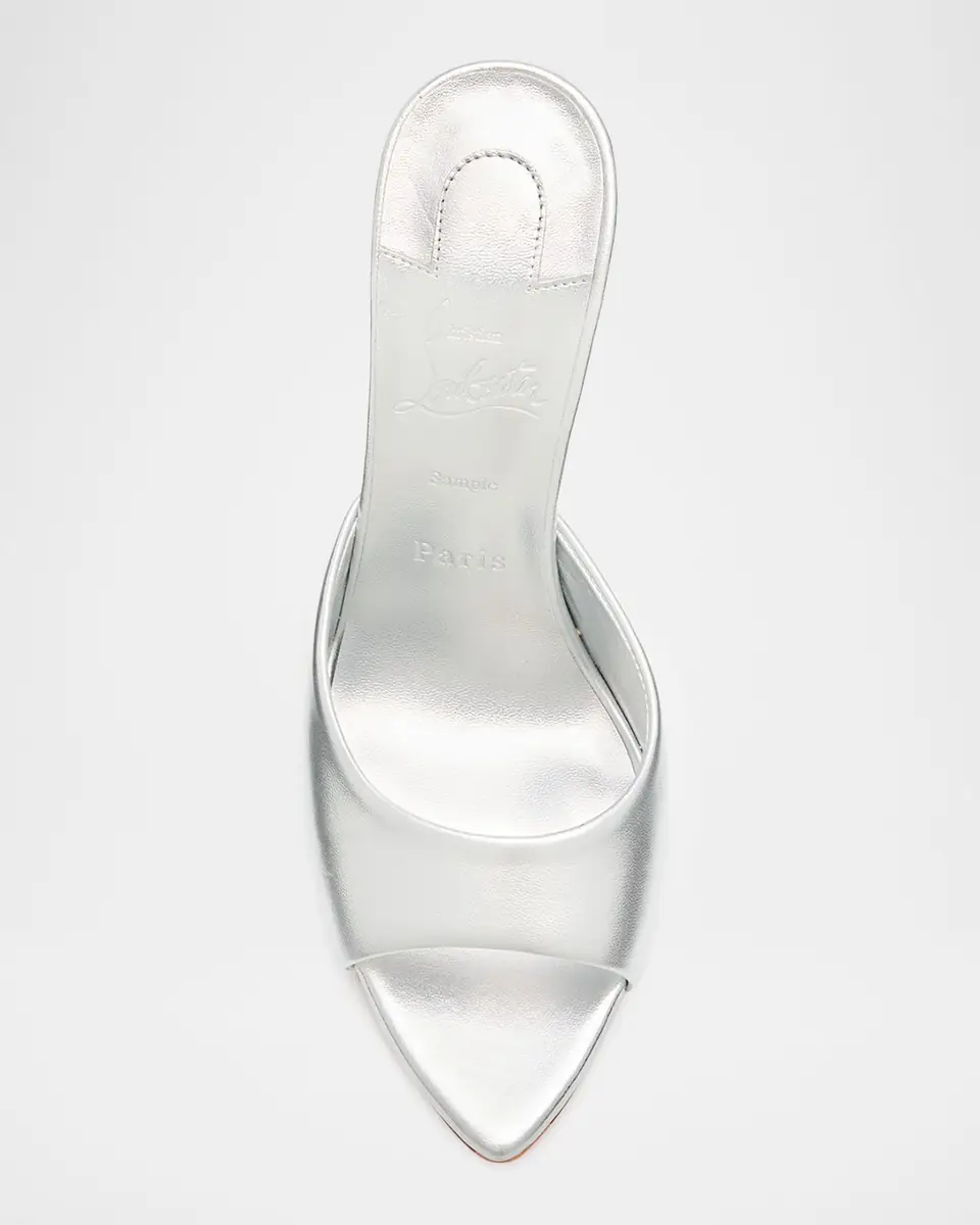 Christian Louboutin 100mm Miss Z Metallic Leather Mule Sandals | Thumbnail 3 Christian Louboutin 100mm Miss Z Metallic Leather Mule Sandals | Thumbnail 3