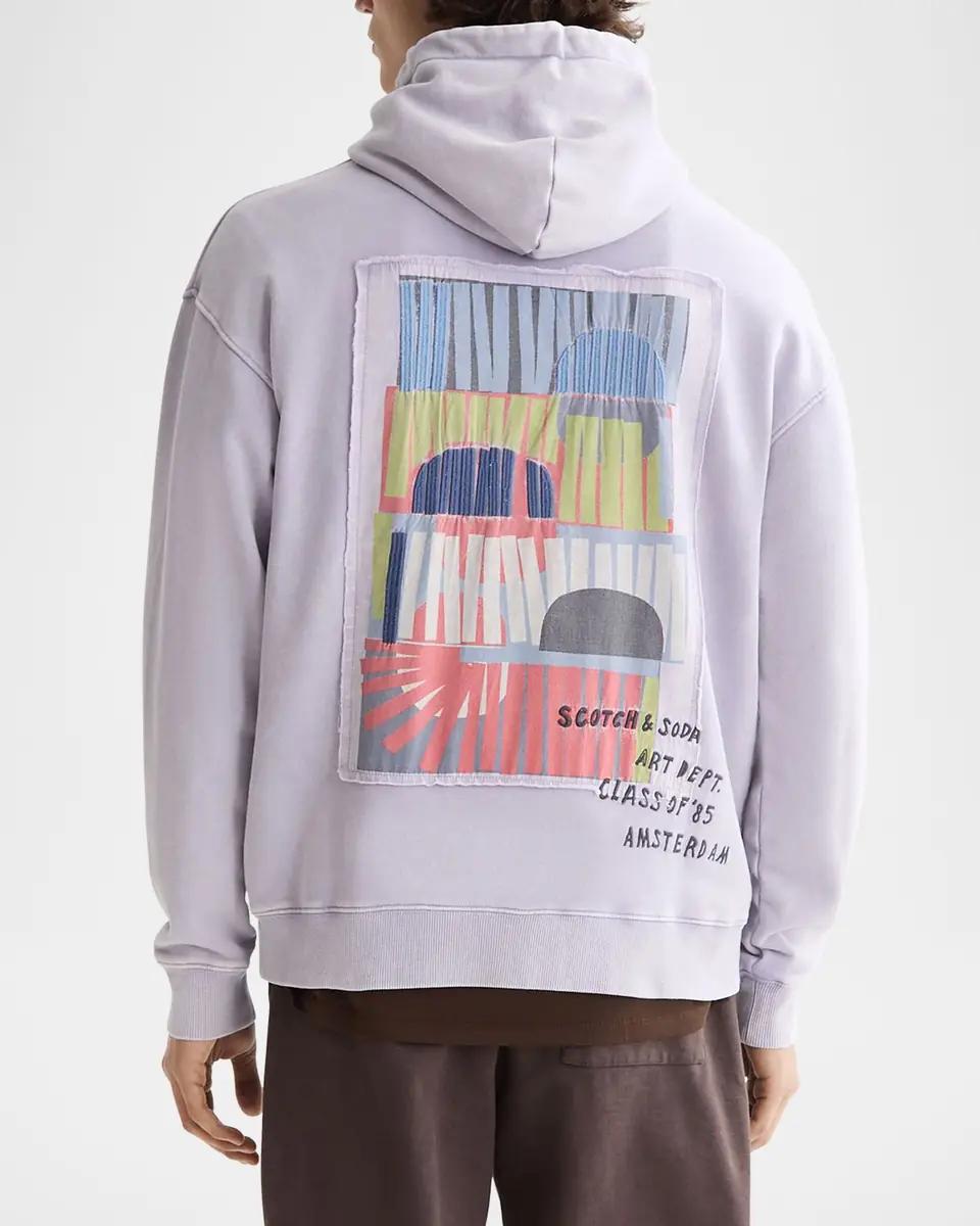 Scotch & Soda Men's Relaxed-Fit Artwork Hoodie | Thumbnail 3 Scotch & Soda Men's Relaxed-Fit Artwork Hoodie | Thumbnail 3