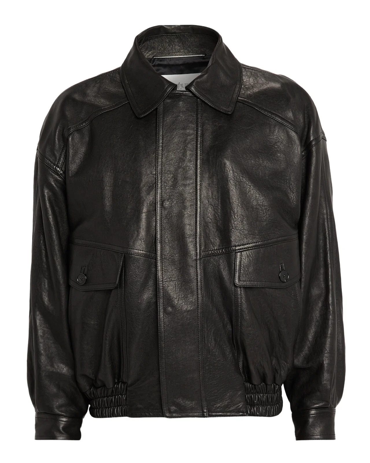 Men's Grained Leather Blouson Jacket