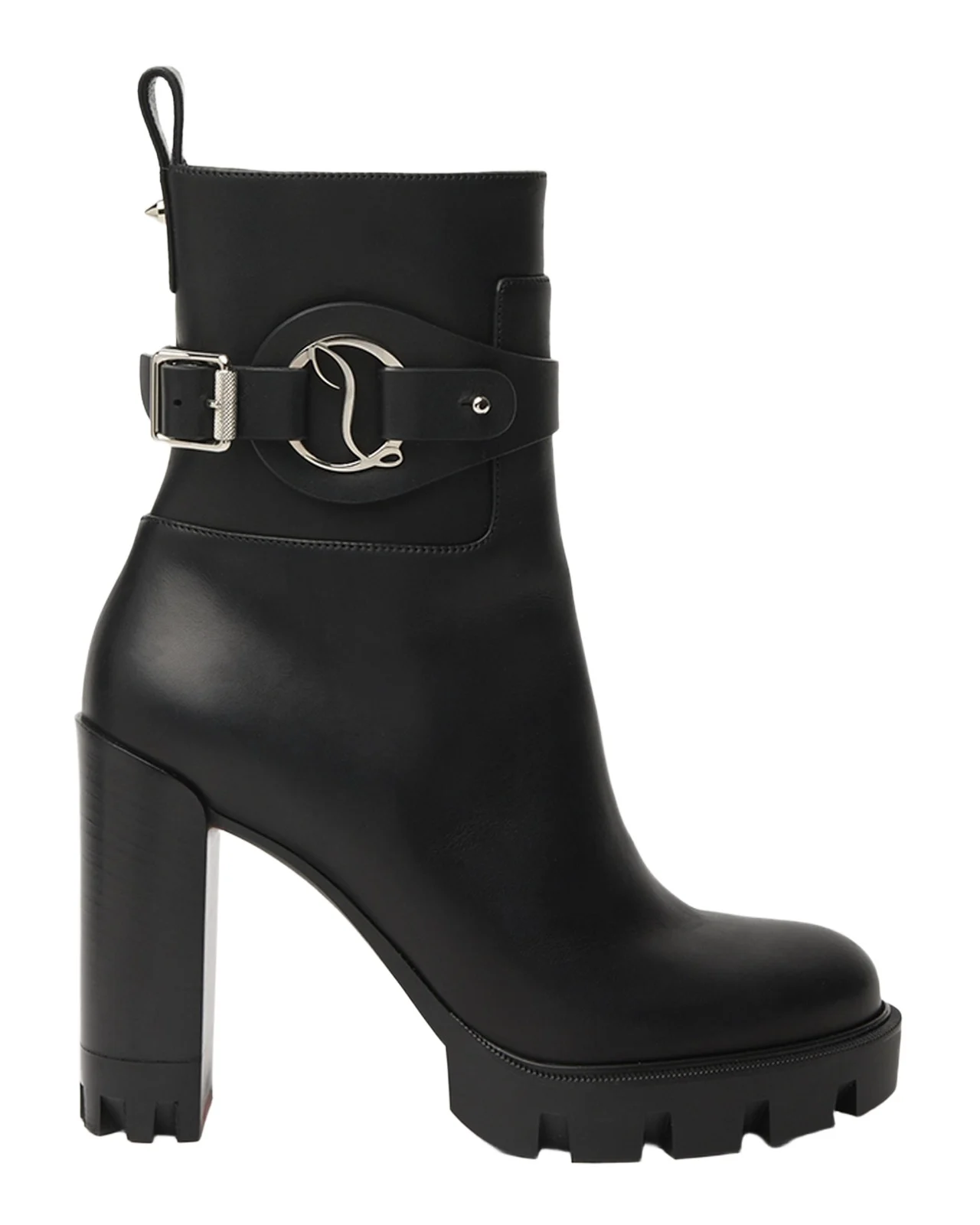 100mm Dianouchett Leather Red Lug Sole Ankle Boots 100mm Dianouchett Leather Red Lug Sole Ankle Boots