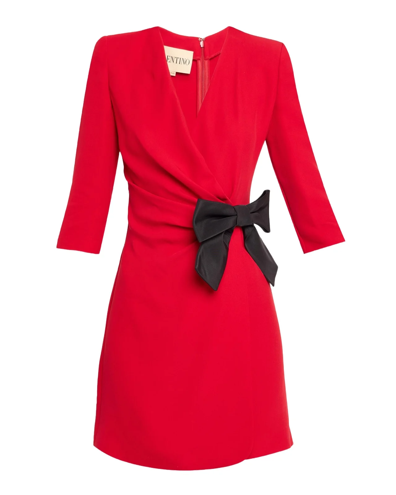 Draped Wrap Bow Mini Dress Draped Wrap Bow Mini Dress