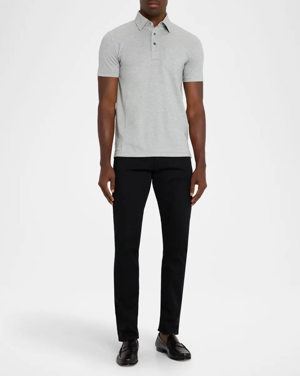 Ralph Lauren Purple Label Cotton-Cashmere Piqué Polo Shirt | Thumbnail 2 Ralph Lauren Purple Label Cotton-Cashmere Piqué Polo Shirt | Thumbnail 2