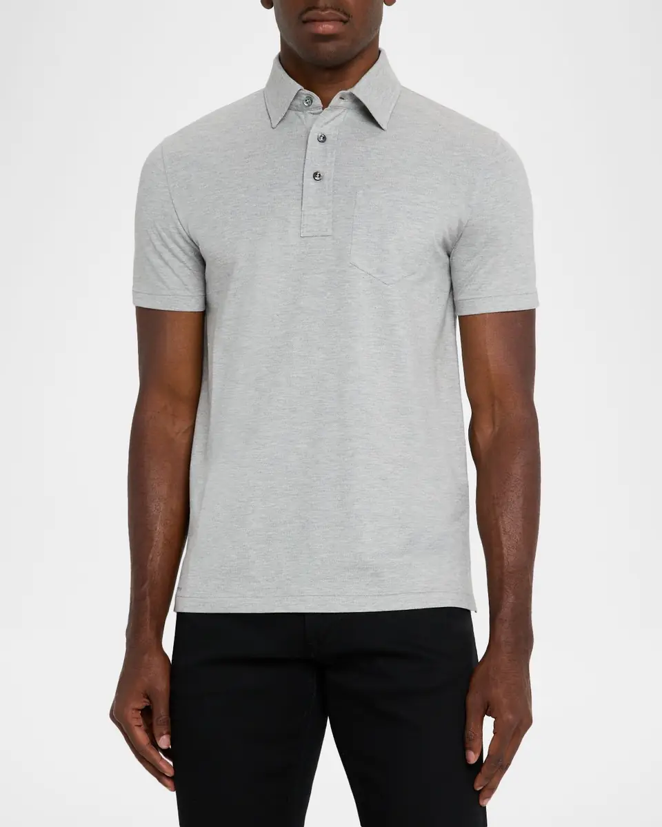 Ralph Lauren Purple Label Cotton-Cashmere Piqué Polo Shirt | Thumbnail 4 Ralph Lauren Purple Label Cotton-Cashmere Piqué Polo Shirt | Thumbnail 4