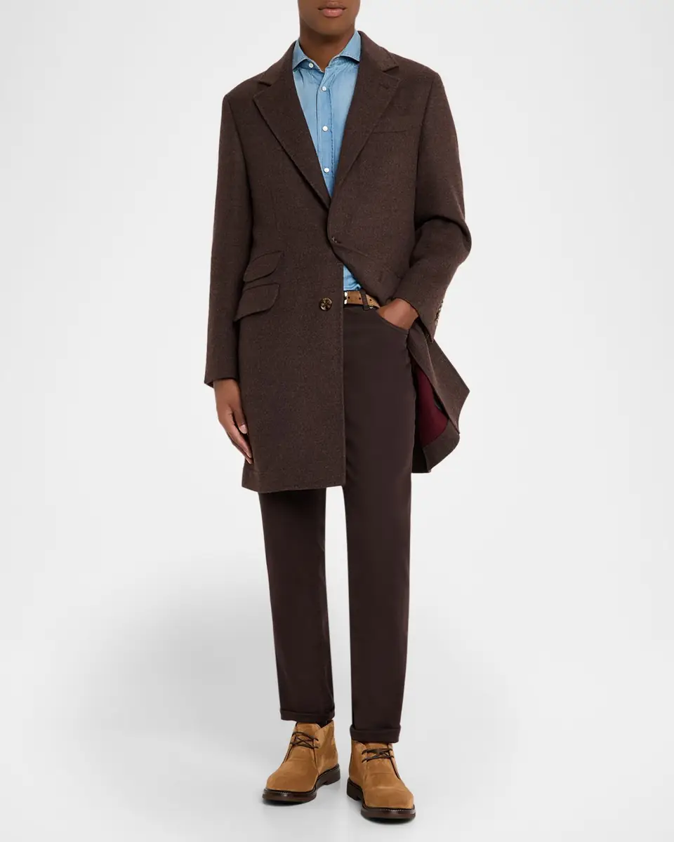 Brunello Cucinelli Men's Suede Rubber-Sole Chukka Boots | Thumbnail 3