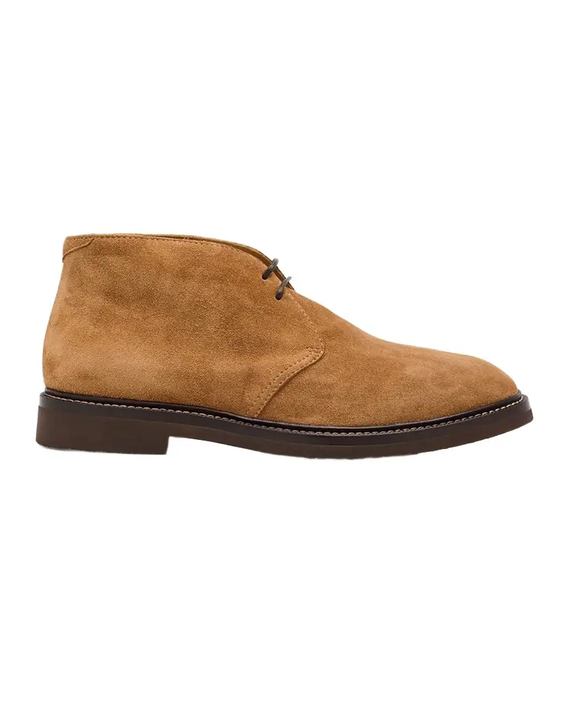 Brunello Cucinelli Men 's Suede Rubber-Sole Chukka Boots | Image 1 Brunello Cucinelli Men 's Suede Rubber-Sole Chukka Boots | Image 1