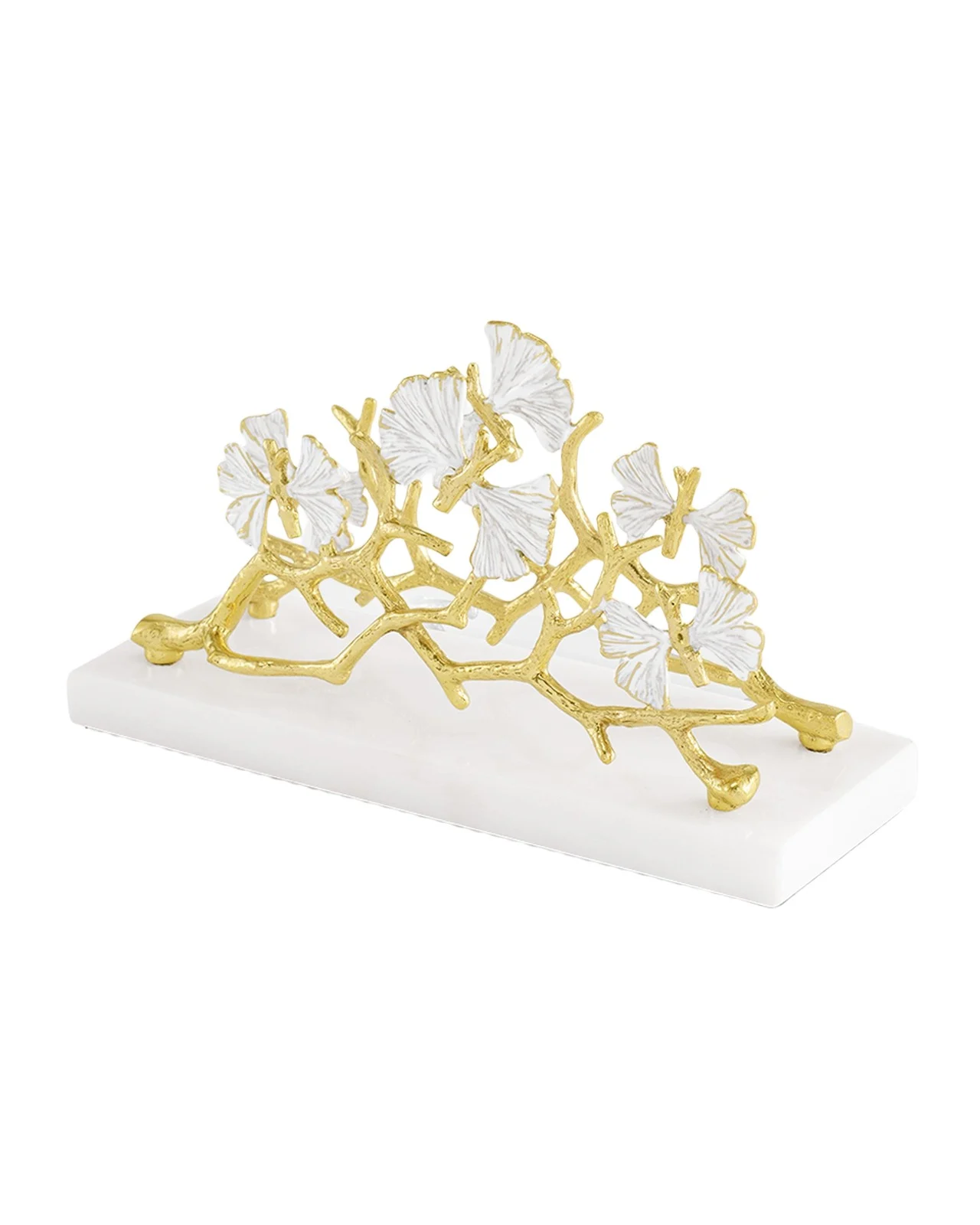 Butterfly Gingko Gold Vertical Napkin Holder