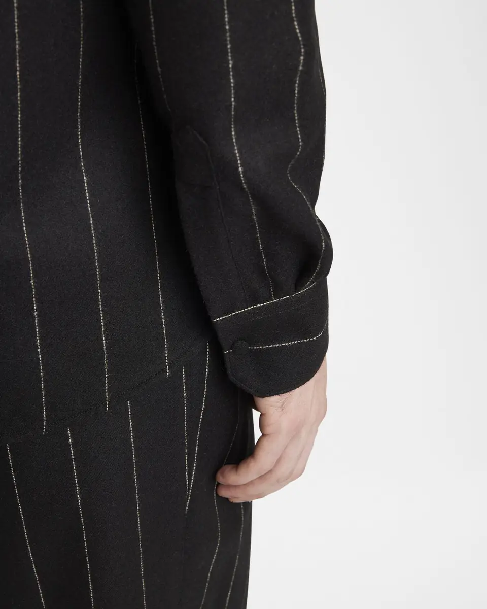 Dolce & Gabbana Men's Pinstripe Wool-Blend Shirt | Thumbnail 5 Dolce & Gabbana Men's Pinstripe Wool-Blend Shirt | Thumbnail 5