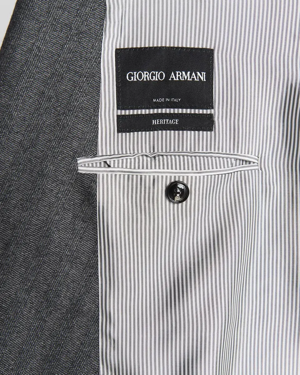 Giorgio Armani Men's Heritage Line Chevron Wool and Cashmere Double-Breasted Suit | Thumbnail 11 Giorgio Armani Men's Heritage Line Chevron Wool and Cashmere Double-Breasted Suit | Thumbnail 11