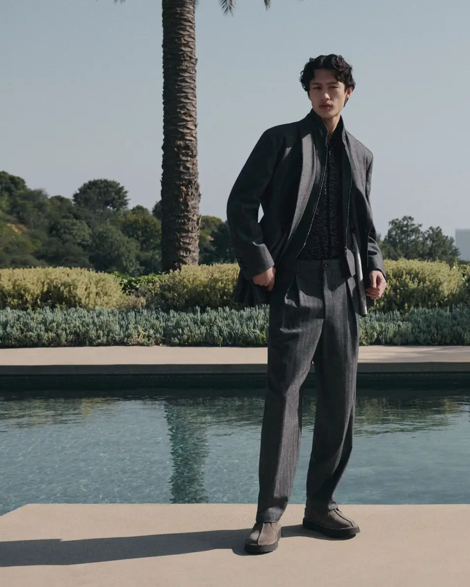 Giorgio Armani Men's Heritage Line Chevron Wool and Cashmere Double-Breasted Suit | Thumbnail 9 Giorgio Armani Men's Heritage Line Chevron Wool and Cashmere Double-Breasted Suit | Thumbnail 9