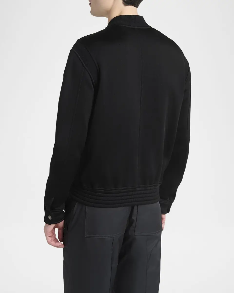 Tom Ford Men's Cotton and Viscose Ribbed Bomber Jacket | Thumbnail 3 Tom Ford Men's Cotton and Viscose Ribbed Bomber Jacket | Thumbnail 3