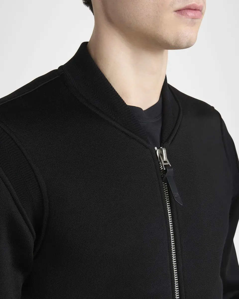Tom Ford Men's Cotton and Viscose Ribbed Bomber Jacket | Thumbnail 5 Tom Ford Men's Cotton and Viscose Ribbed Bomber Jacket | Thumbnail 5