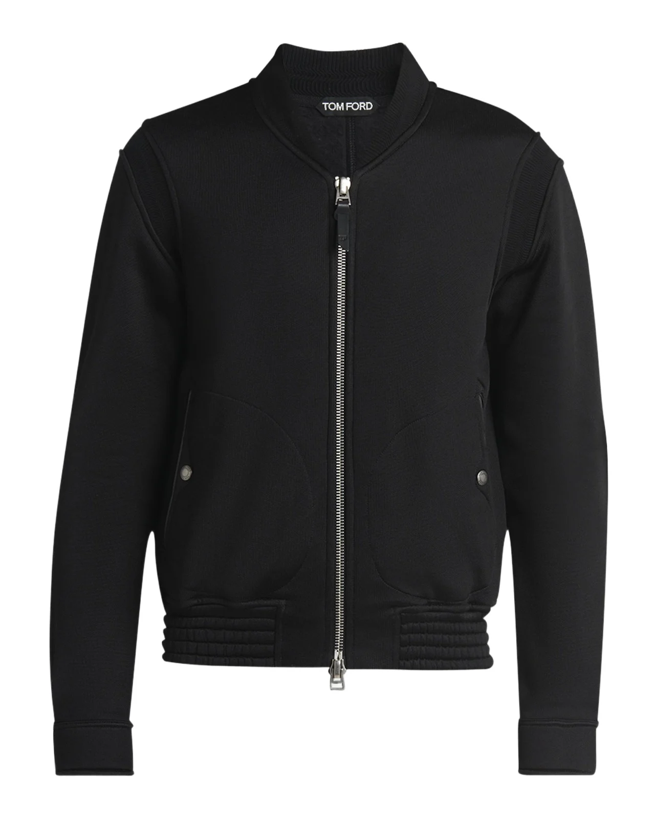 Tom Ford Men's Cotton and Viscose Ribbed Bomber Jacket