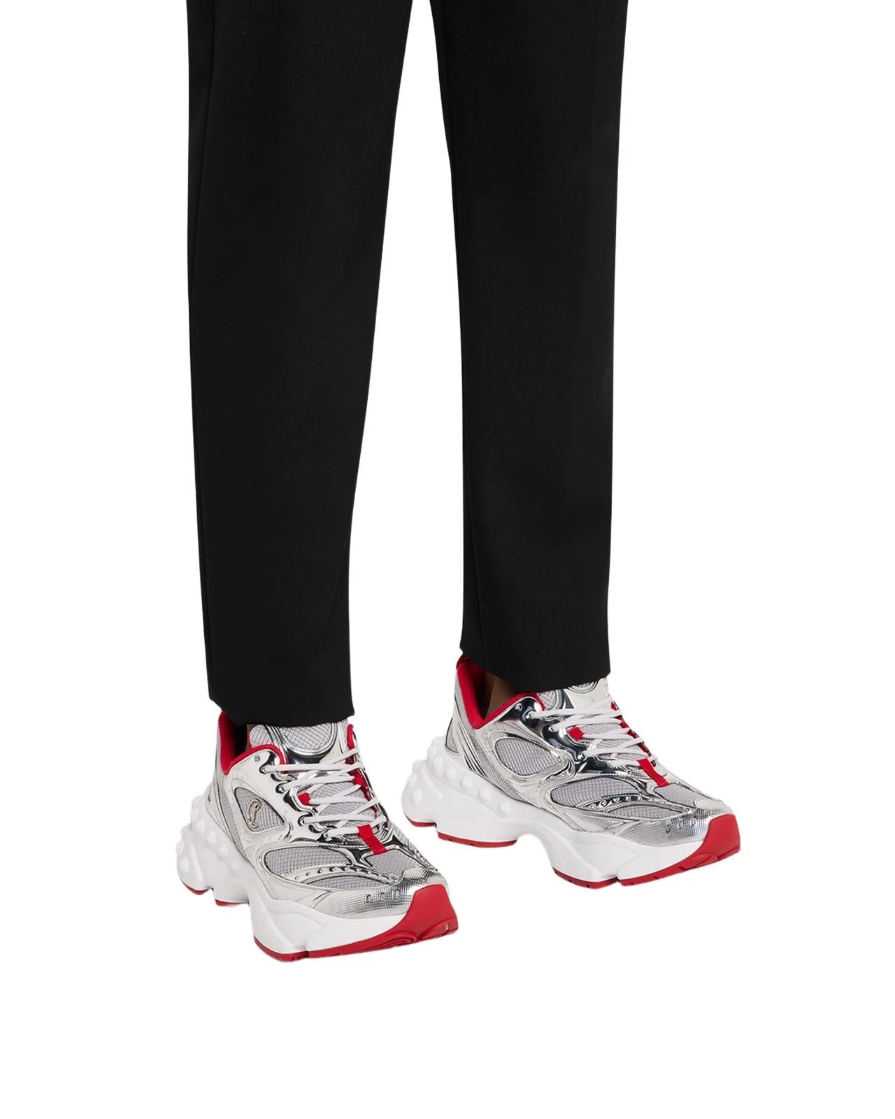 Men's So Flo Mesh & Metallic Leather Runner Sneakers Men's So Flo Mesh & Metallic Leather Runner Sneakers
