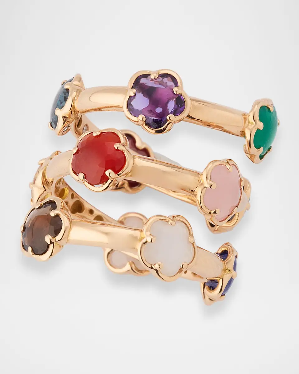 Pasquale Bruni 18K Rose Gold Figlia dei Fiori Ring with Multicolor Stones | Thumbnail 3 Pasquale Bruni 18K Rose Gold Figlia dei Fiori Ring with Multicolor Stones | Thumbnail 3