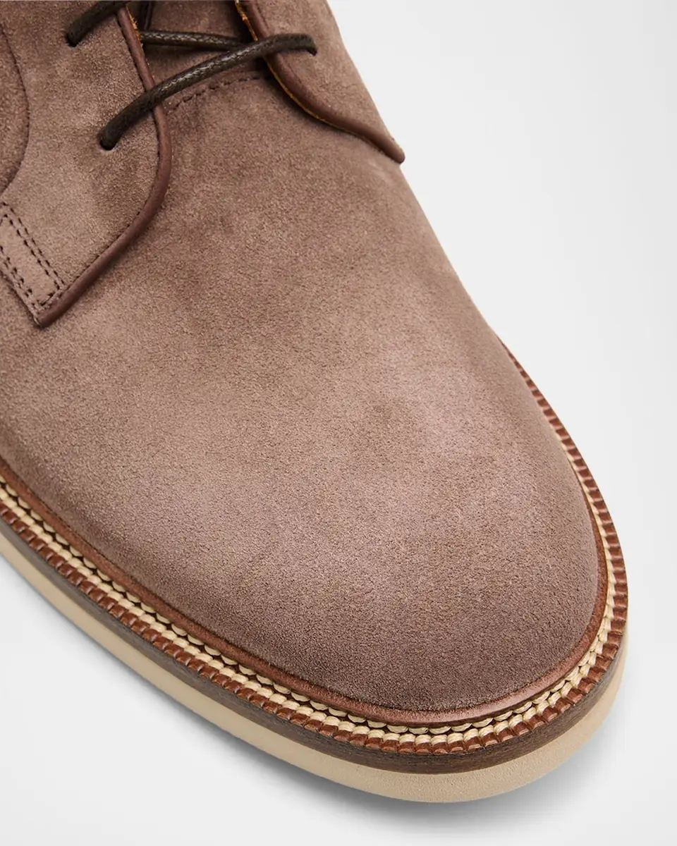 Brunello Cucinelli Men's Suede Two-Tone Sole Lace-Up Boots | Thumbnail 5 Brunello Cucinelli Men's Suede Two-Tone Sole Lace-Up Boots | Thumbnail 5
