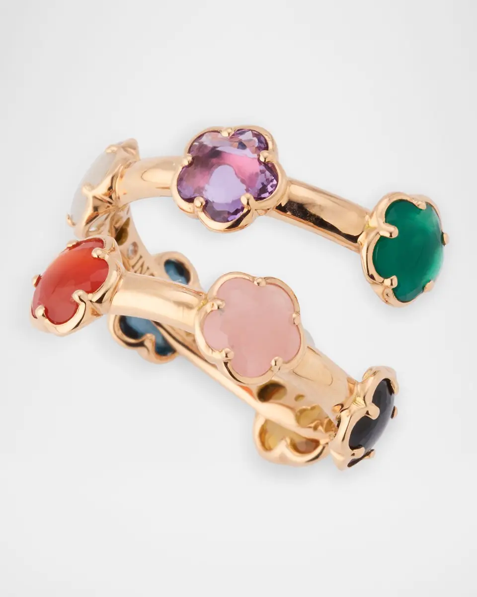 Pasquale Bruni 18K Rose Gold Figlia dei Fiori Ring with Multicolor Gems | Thumbnail 2 Pasquale Bruni 18K Rose Gold Figlia dei Fiori Ring with Multicolor Gems | Thumbnail 2
