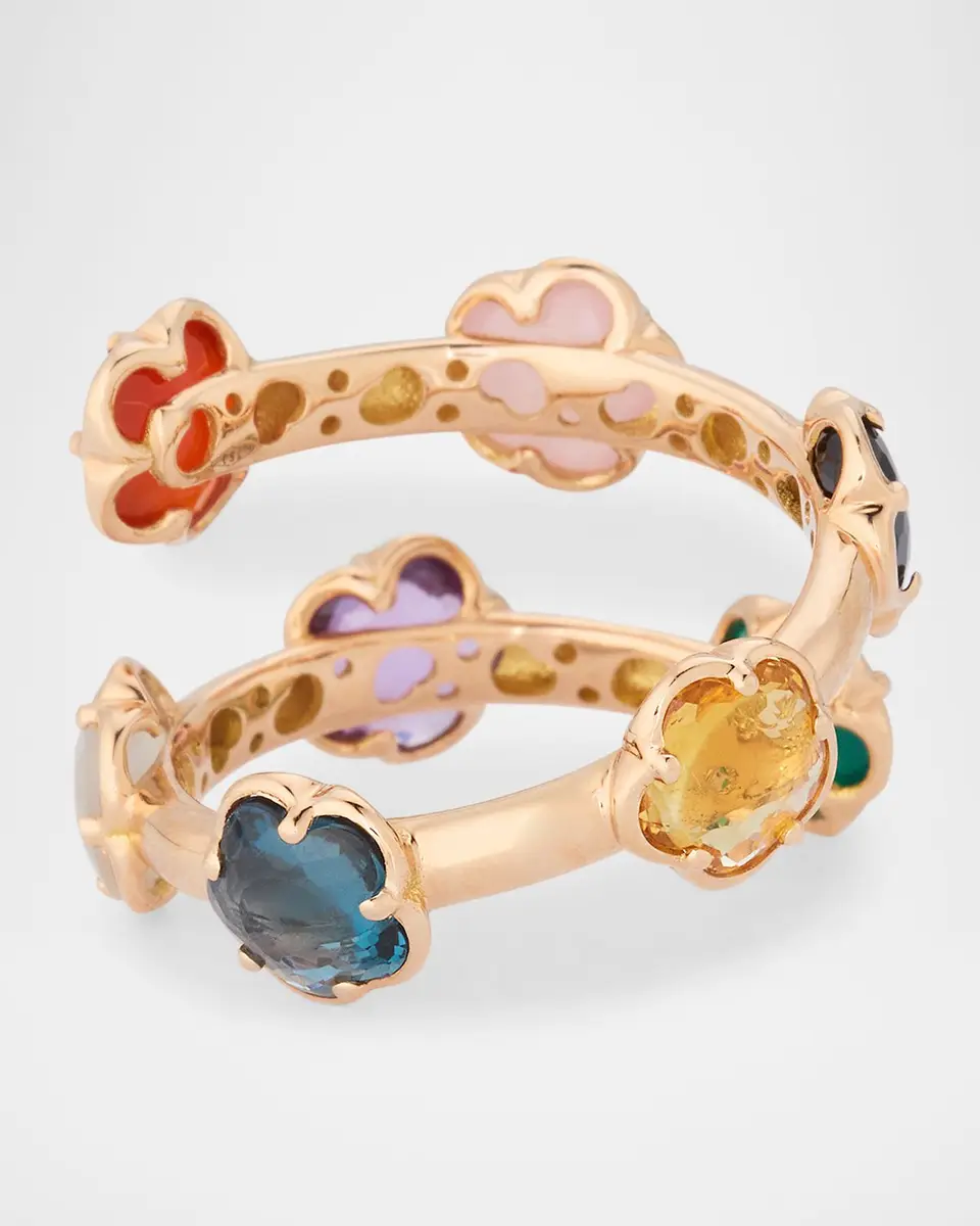 Pasquale Bruni 18K Rose Gold Figlia dei Fiori Ring with Multicolor Gems | Thumbnail 3 Pasquale Bruni 18K Rose Gold Figlia dei Fiori Ring with Multicolor Gems | Thumbnail 3