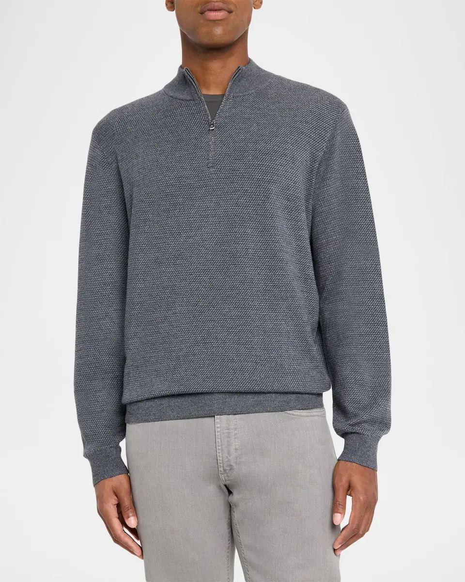 Peter Millar Men's Keene Merino Quarter-Zip Sweater | Thumbnail 3