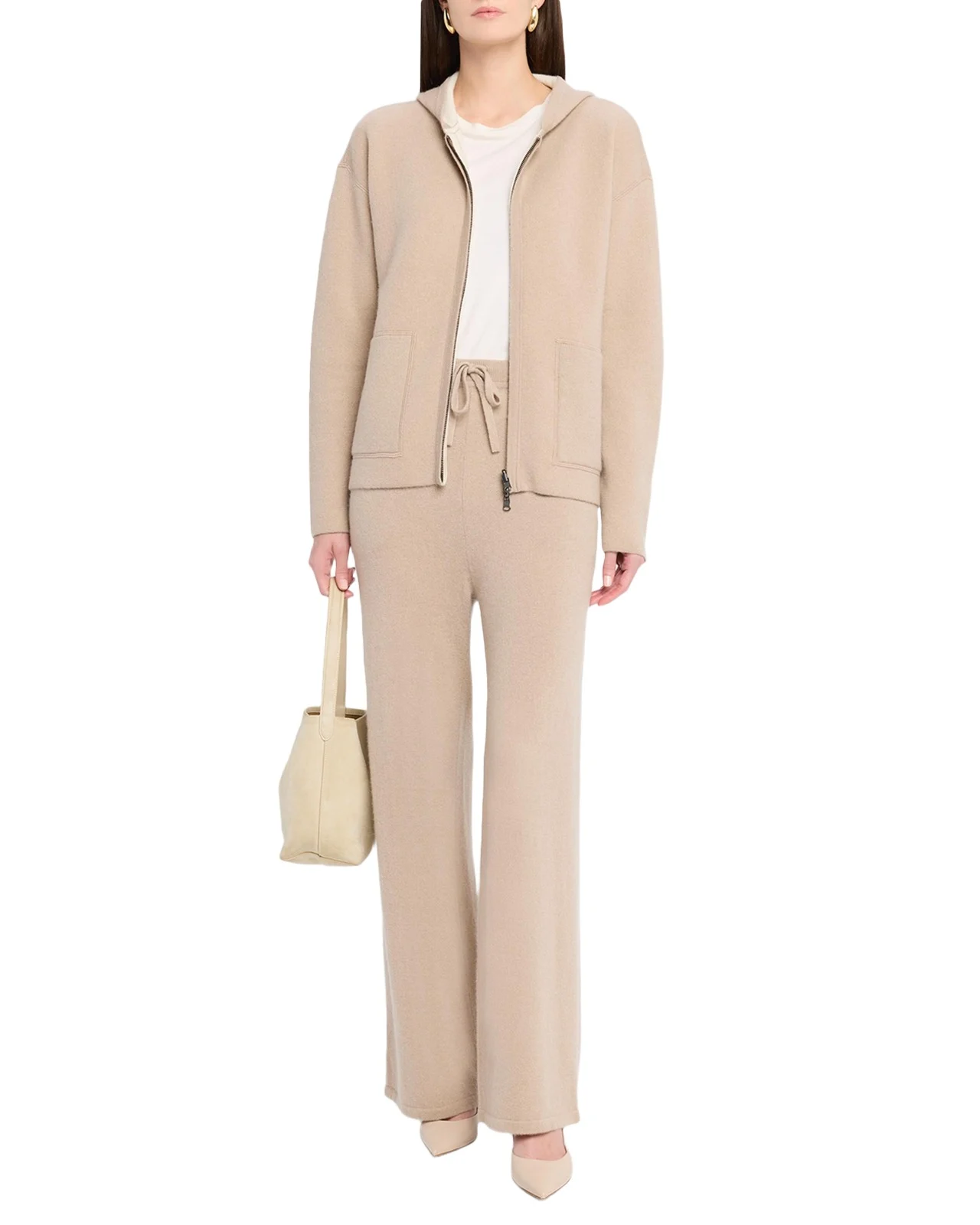 Cashmere Reversible Zip-Front Hoodie