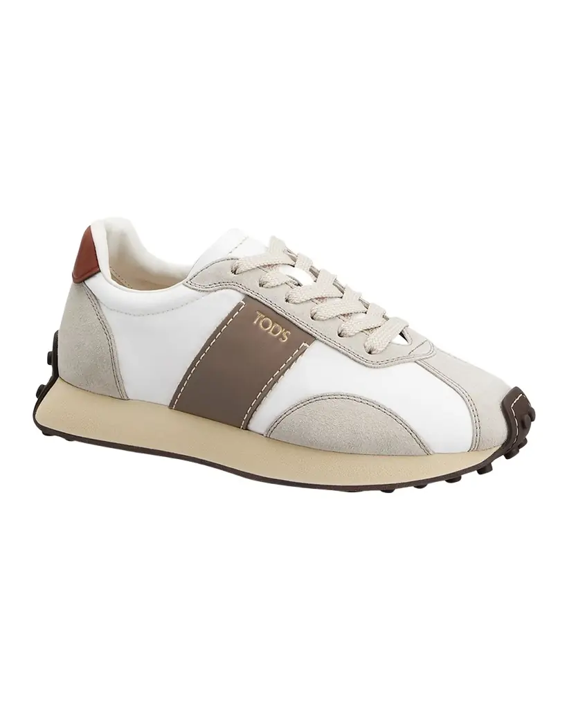 Tod's Sportivo Mixed Leather Trainer Sneakers | Image 1 Tod's Sportivo Mixed Leather Trainer Sneakers | Image 1