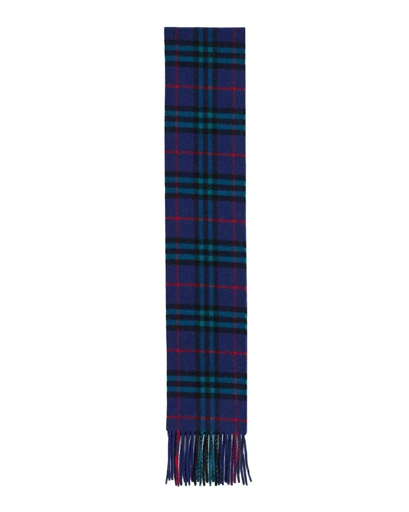Burberry Men 's Cashmere Narrow Check Scarf | Image 1 Burberry Men 's Cashmere Narrow Check Scarf | Image 1