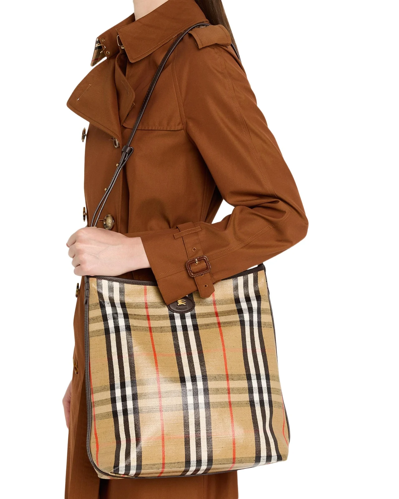 Highlands Small Coated Check Shoulder Bag Highlands Small Coated Check Shoulder Bag