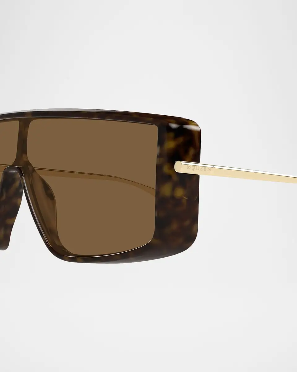 Alexander McQueen T-Bar 50mm Shield Acetate Sunglasses | Thumbnail 2 Alexander McQueen T-Bar 50mm Shield Acetate Sunglasses | Thumbnail 2
