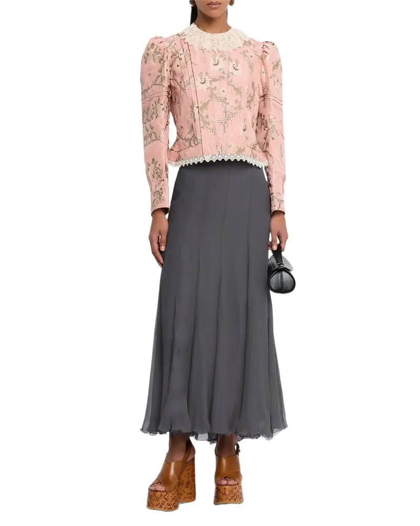 Organic Silk Mousseline Maxi Skirt Organic Silk Mousseline Maxi Skirt