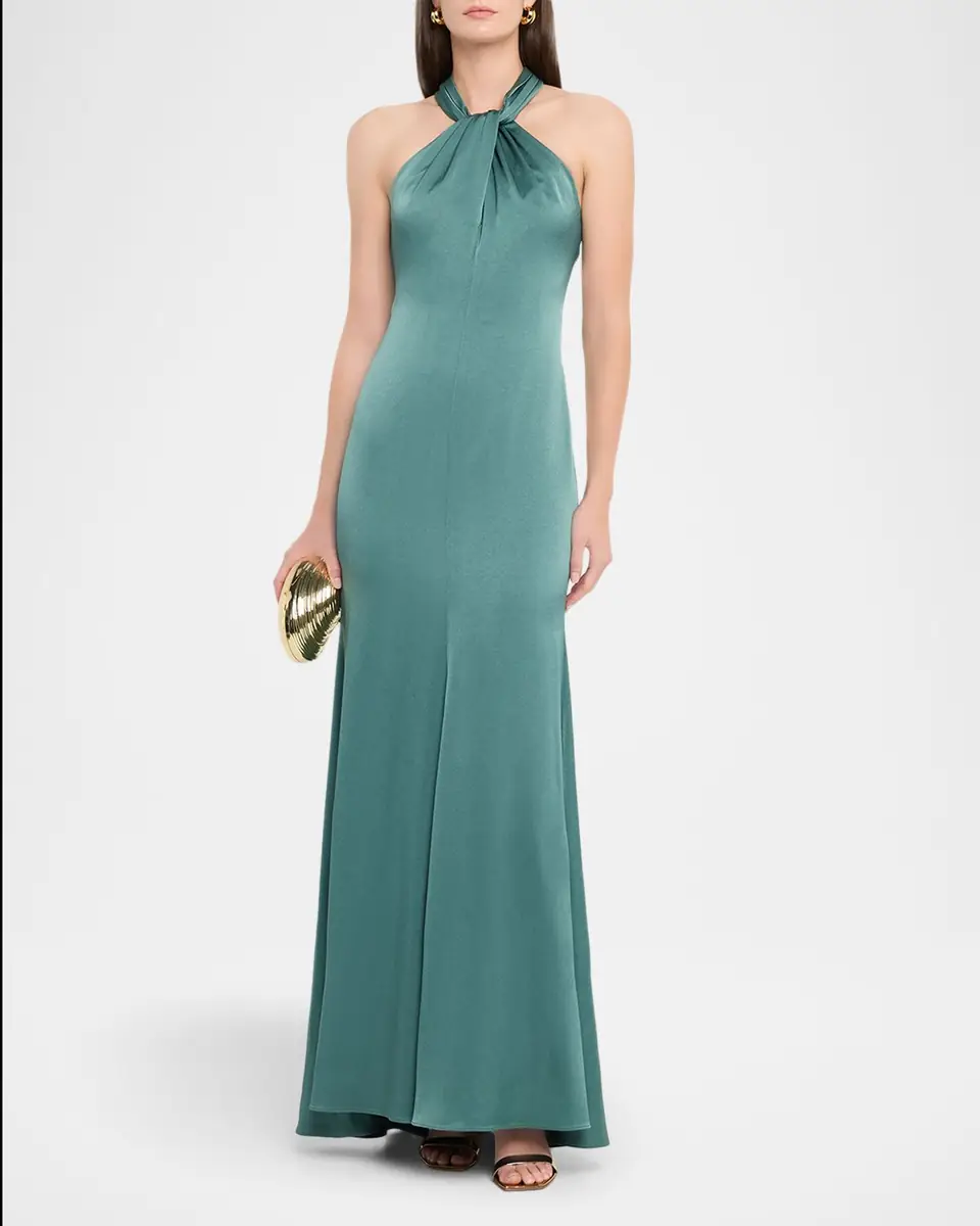 Ungaro Wilde Twist-Front Halter Maxi Dress | Thumbnail 3 Ungaro Wilde Twist-Front Halter Maxi Dress | Thumbnail 3