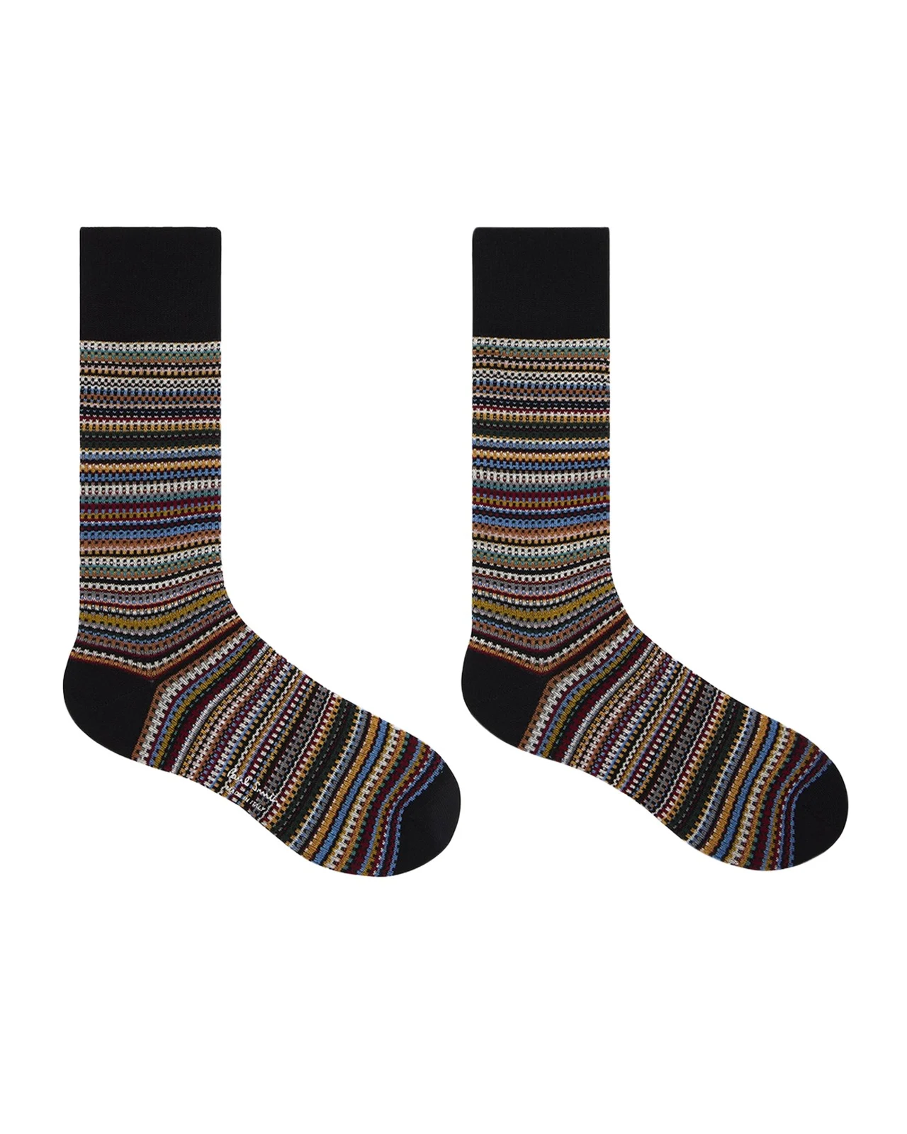 Paul Smith Men's Pique Signature Stripe Crew Socks