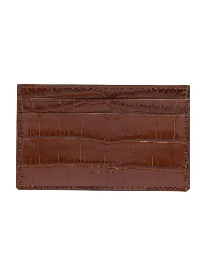 Men's Exotic Line Croc-Effect Card Holder Men's Exotic Line Croc-Effect Card Holder