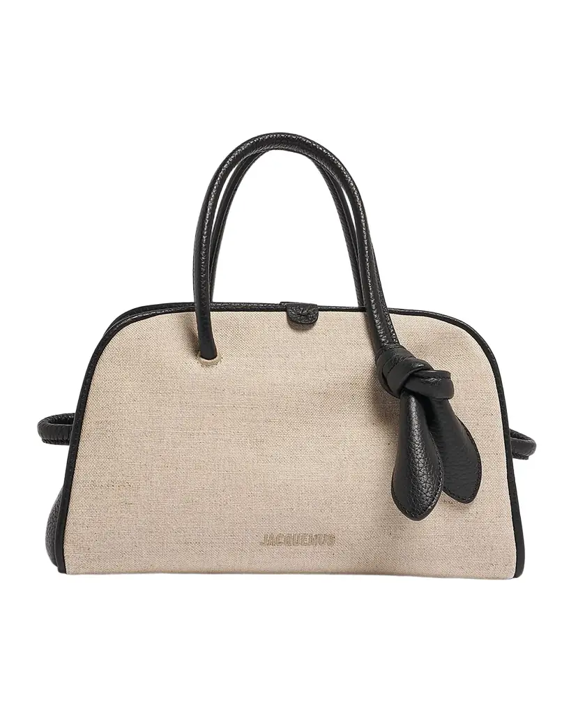 Jacquemus Le Petit Turismo Two-Tone Top Handle Bowling Bag | Image 1 Jacquemus Le Petit Turismo Two-Tone Top Handle Bowling Bag | Image 1