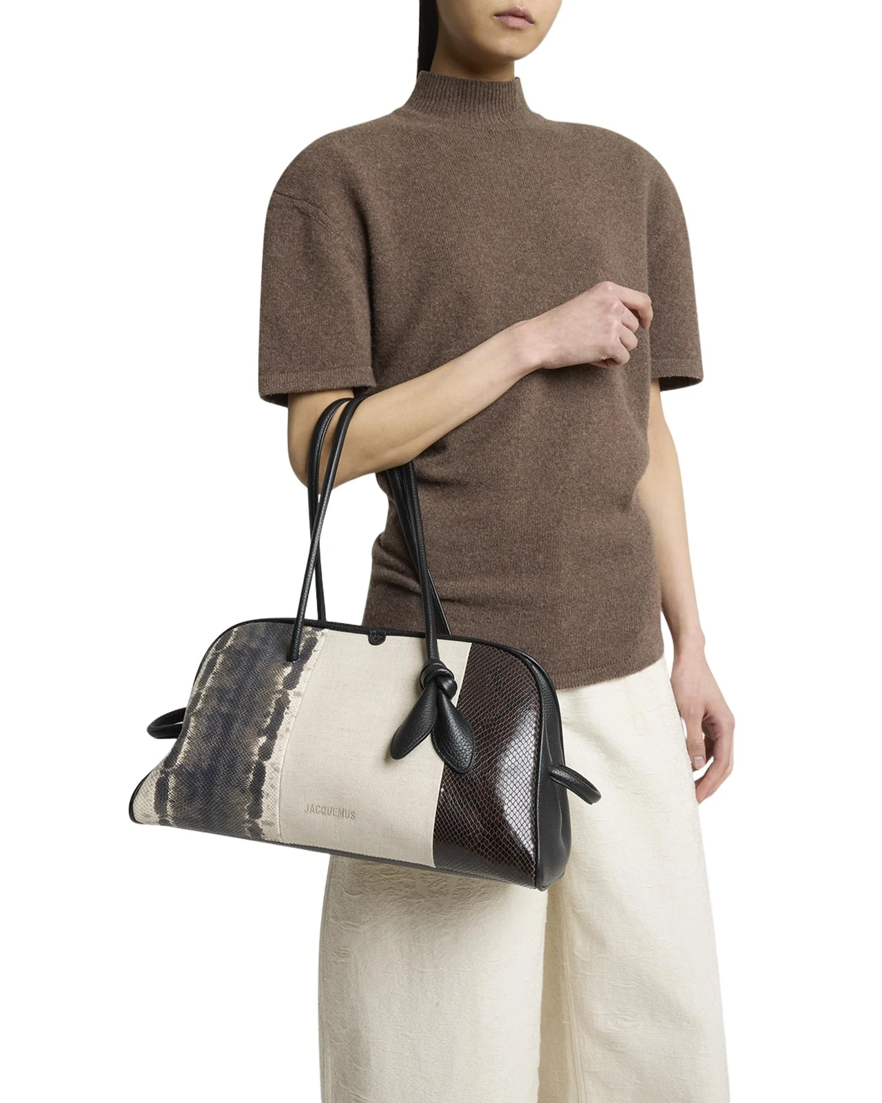 Le Turismo Snakeskin Top Handle Bowling Bag Le Turismo Snakeskin Top Handle Bowling Bag