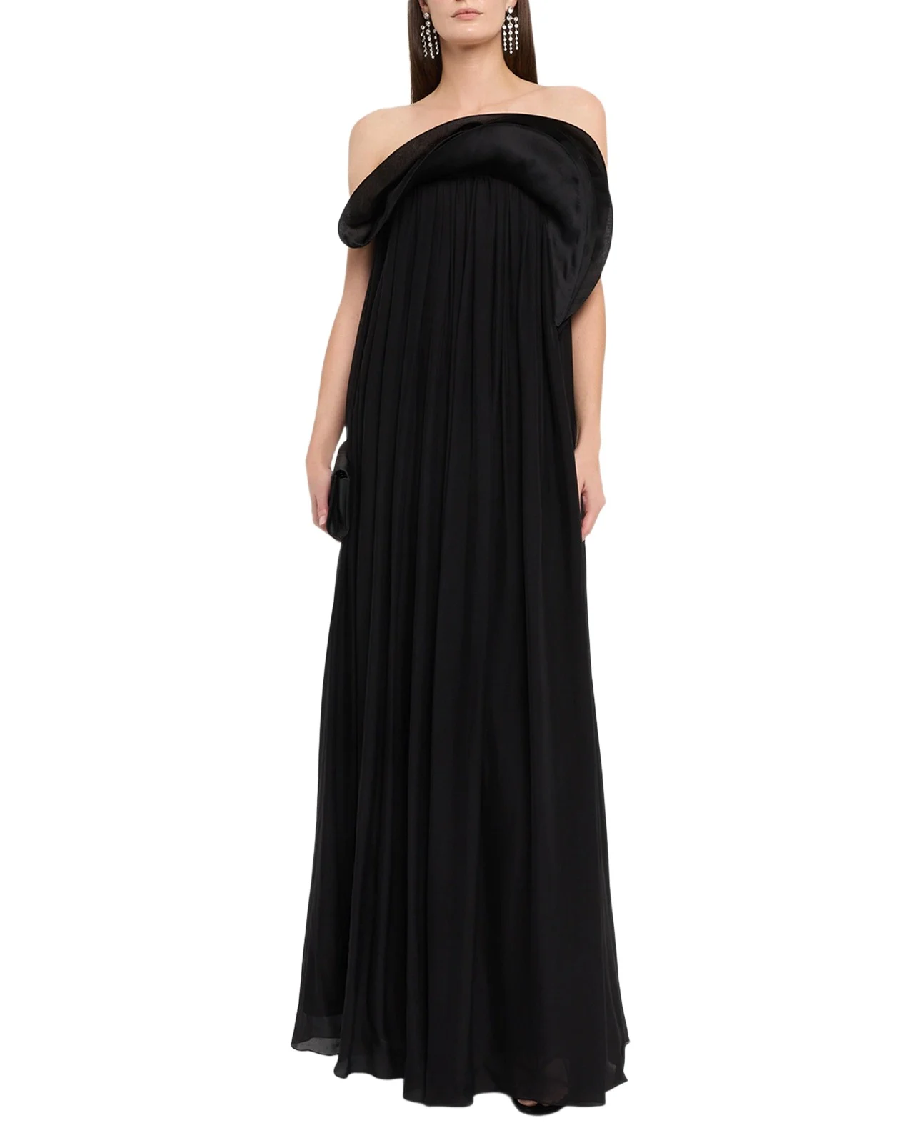 Waterfall Sculptural Ruffle Strapless Gown Waterfall Sculptural Ruffle Strapless Gown