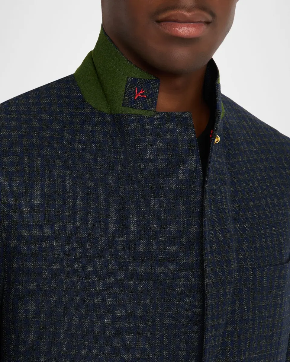 Isaia Men's Check Wool Single-Breasted Sport Coat | Thumbnail 6 Isaia Men's Check Wool Single-Breasted Sport Coat | Thumbnail 6