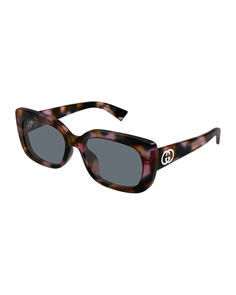 Gucci GG Muse 55mm Acetate Rectangular Sunglasses | Image 1 Gucci GG Muse 55mm Acetate Rectangular Sunglasses | Image 1