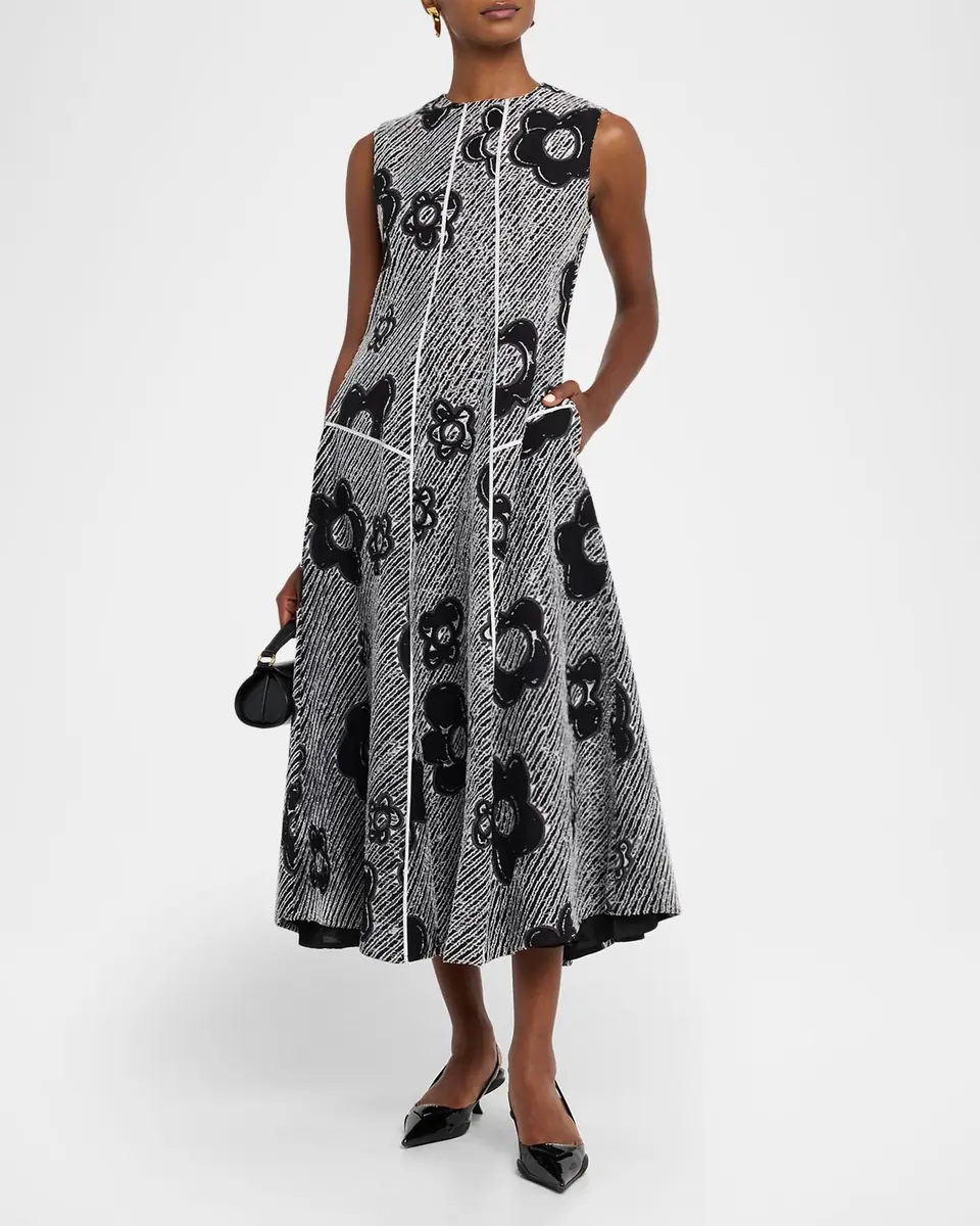 LOVEBIRDS Bennet Sleeveless Fringed Floral Midi Dress | Thumbnail 3 LOVEBIRDS Bennet Sleeveless Fringed Floral Midi Dress | Thumbnail 3