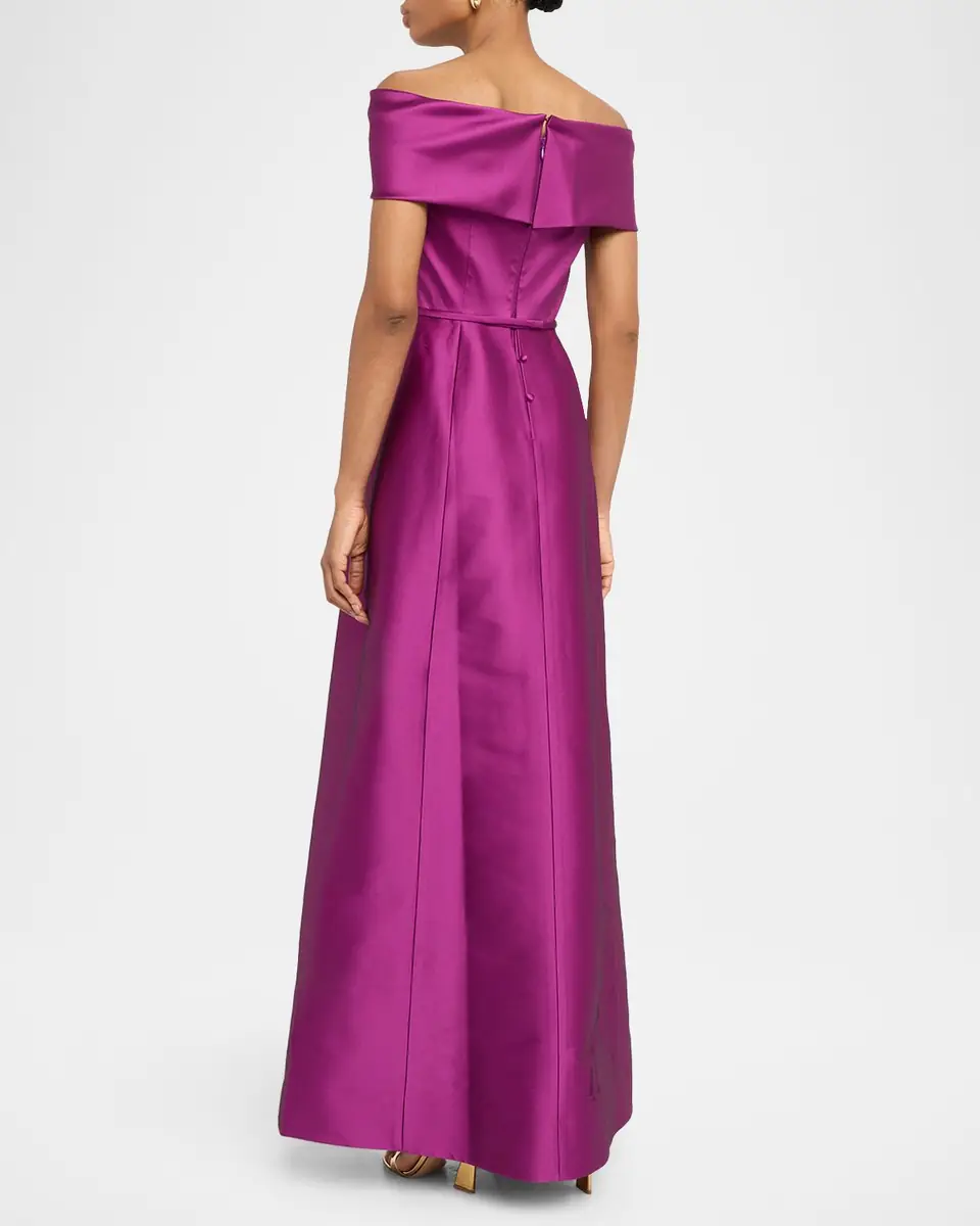 Rickie Freeman for Teri Jon Off-Shoulder Stretch Mikado Gown | Thumbnail 2 Rickie Freeman for Teri Jon Off-Shoulder Stretch Mikado Gown | Thumbnail 2