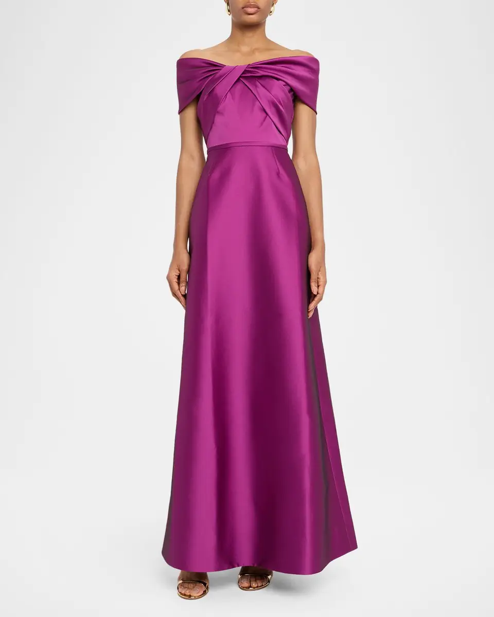 Rickie Freeman for Teri Jon Off-Shoulder Stretch Mikado Gown | Thumbnail 3 Rickie Freeman for Teri Jon Off-Shoulder Stretch Mikado Gown | Thumbnail 3