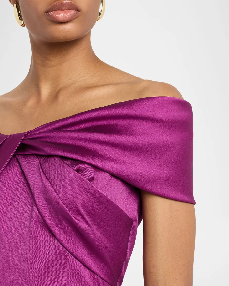 Rickie Freeman for Teri Jon Off-Shoulder Stretch Mikado Gown | Thumbnail 4 Rickie Freeman for Teri Jon Off-Shoulder Stretch Mikado Gown | Thumbnail 4