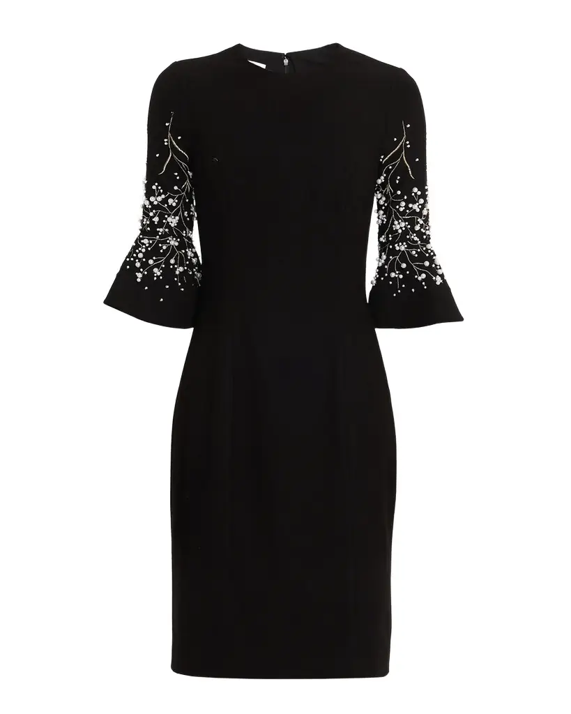 Rickie Freeman for Teri Jon Bead-Embroidered Crepe Dress | Image 1 Rickie Freeman for Teri Jon Bead-Embroidered Crepe Dress | Image 1