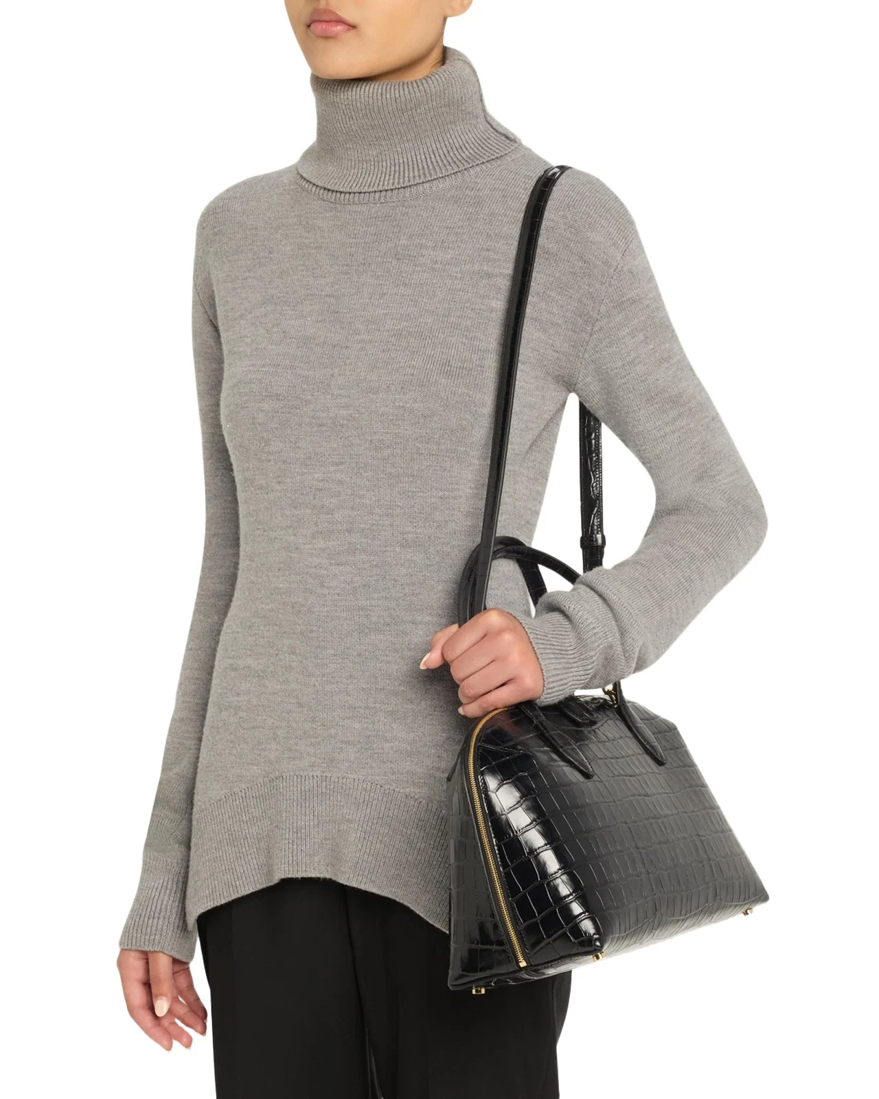 Medium Croco-Embossed Day Tote Bag