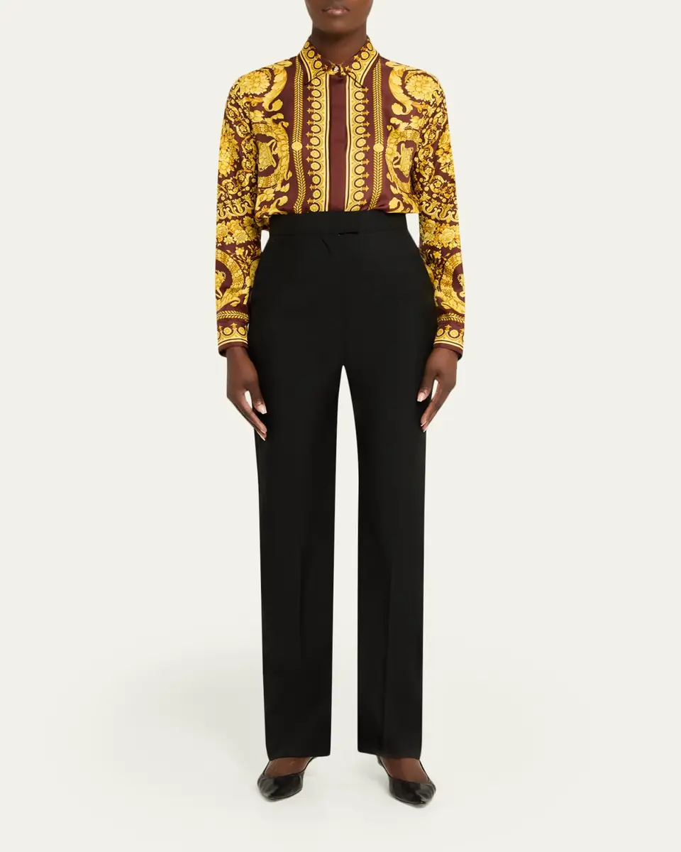 Versace Barocco Print Silk Shirt | Thumbnail 2