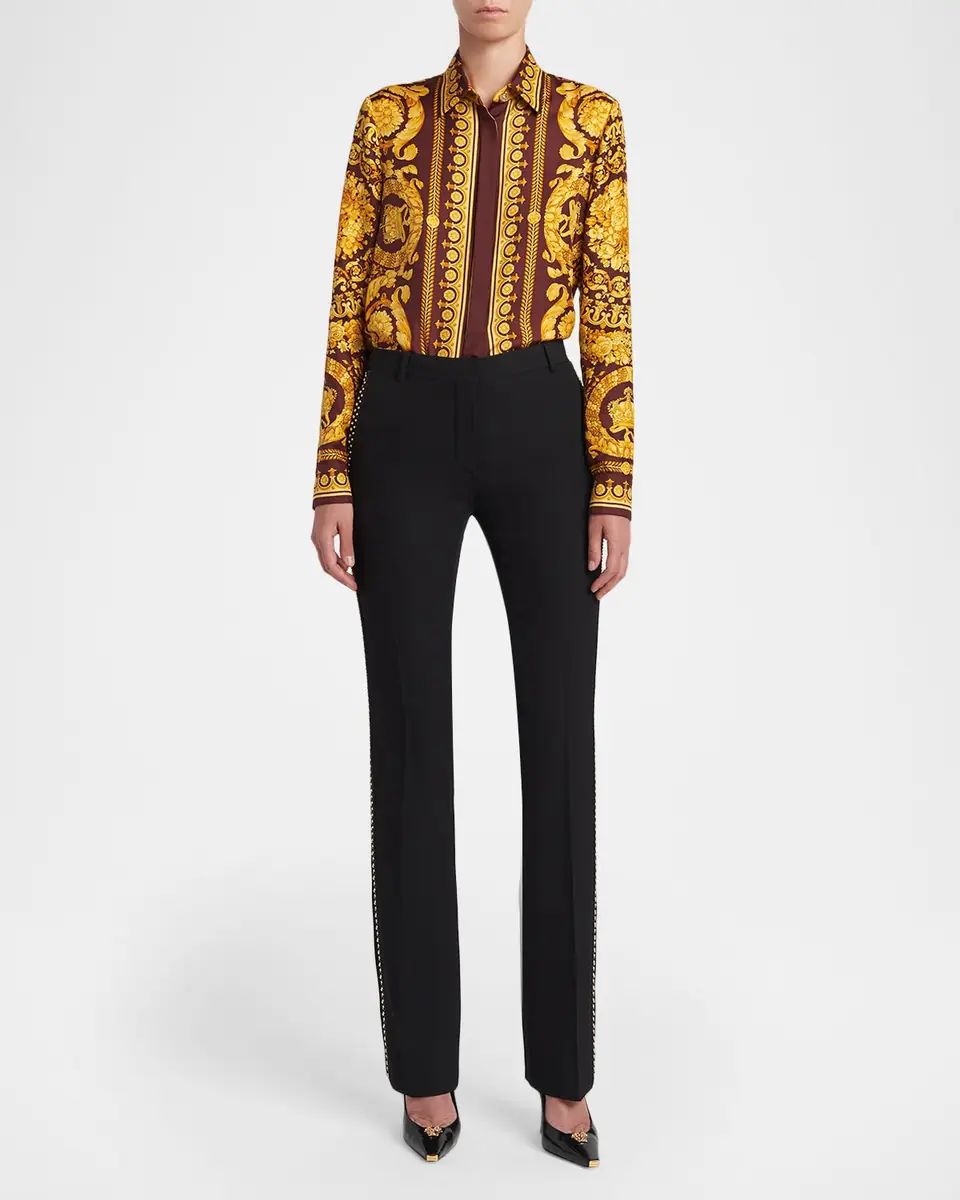 Versace Barocco Print Silk Shirt | Thumbnail 6