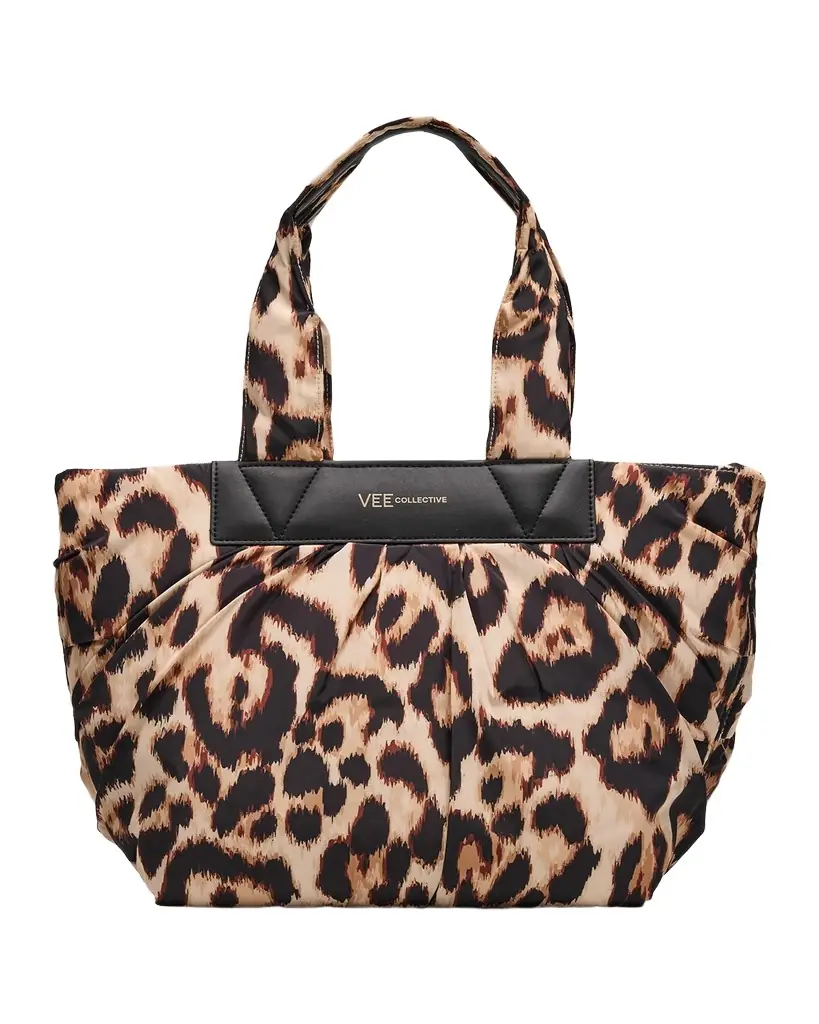 Vee Collective Caba Small Animal-Print Nylon Tote Bag | Image 1 Vee Collective Caba Small Animal-Print Nylon Tote Bag | Image 1