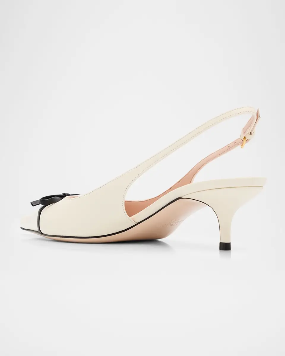 Valentino Garavani 45mm Bepointy Leather Slingback Pumps | Thumbnail 3